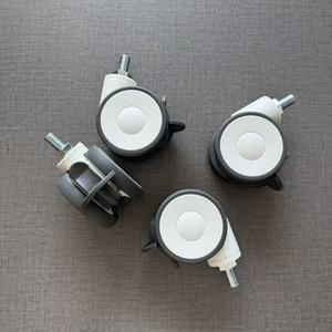 Roues pivotantes doubles en plastique pour équipement médical, 3/4/5 pouces, axe fileté, silencieuses - Product Image 4