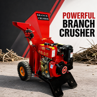Broyeur de branches d'arbres mobile 150A, déchiqueteuse de bois, machine à broyer, moteur à essence pour travaux forestiers, de parcs et d'entretien de jardins