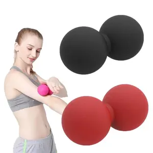 ZJFIT Pilates Laser Engraved Logo Rubber Custom Logo Ball Design Fitness Massage Lacrosse Balls