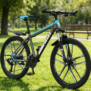 Vélo tout-terrain pour adultes à <span class=keywords><strong>21</strong></span> vitesses avec fourche à suspension à double frein à disque de 26 pouces, équipement de conduite confortable, vélo de montagne en plein air - Product Image 1