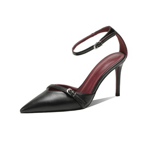 Moncheer Sexy Lace-up Pointed Toe Stiletto Heels with Ankle Strap <strong>Women's</strong> <strong>Dress</strong> Pumps Summer Sandals - Product Image 3