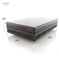 Table basse Artemis sculptée à la main, style moderne vintage, pour salon, personnalisable, exportation d'usine, mobilier pour hôtel/villa