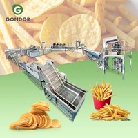 Automatische Project Zoete Halve Aardappellijn Bevroren Yam Chip Maken 200 Kg/u Procesmachine Productlijn Frites