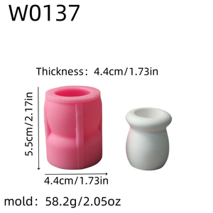 Moldes de fundición de resina hechos a mano para bricolaje estilo Ins adornos decorativos moldes de portavelas de silicona W0137 herramientas para pasteles - Product Image 2