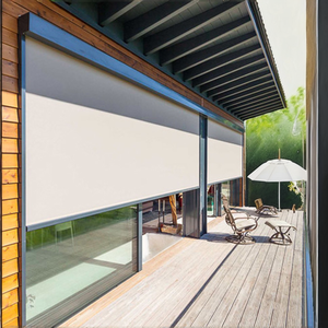 Electric Waterproof Motorized Built-in French Window Patio Screens Retractable Zip Windproof Roller Outdoor Horizontal Modern - Product Image 2