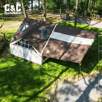 Tente gonflable d'extérieur CC "Peninsula" pour le camping, installation facile, stabilité, idéale pour les grandes familles, glamping.