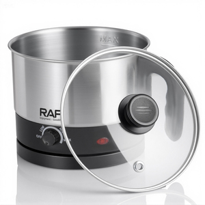 หม้อต้มบะหมี่ RAF 1500W ความจุ 1.5 ลิตร ตัวเครื่องสแตนเลส ฐานหมุนได้ 360 องศา พร้อมไฟแสดงสถานะ และใช้งานง่าย - Product Image 3