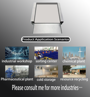 Báscula de Plataforma LCD de Perfil Ultrabajo OEM Personalizable, Acero Inoxidable con Recubrimiento en Polvo Azul, Exportación de Datos, Control de Calidad