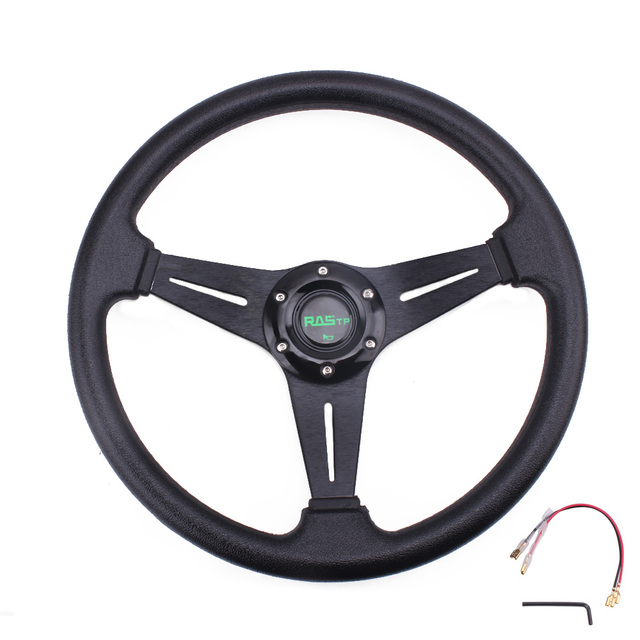 Xuzhong Car Steering Wheels Aluminum PU Sport Steering Wheels Factory Hot Selling Universal 13inch Gray Blue Black Gold Red