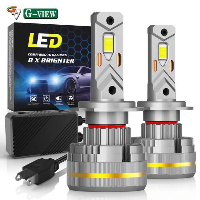 Gview High Power 200W 48000lm Car LED Light H8 H7 H18 9004 Super Bright LED Auto Lamp Canbus LED Headlight Light LED Bulb Car