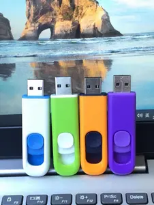 Nhựa đầy màu sắc USB Flash Drive đẩy và kéo tính năng bền lưu trữ đĩa