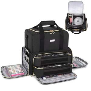 Free Sample Waterproof <b>Nail</b> <b>Polish</b> Organizer Case with UV Light Storage Double-Layer <b>Nail</b> <b>Polish</b> Bag - Product Image 1