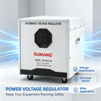 Stabilisateur de tension monophasé 220V CA, boîtier en aluminium, écran LCD, protection contre les surtensions, résistant à la chaleur et à l'humidité, surtensionneur basse tension pour la maison