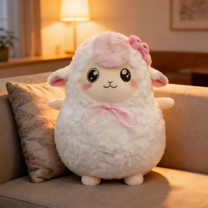 Peluche de Cordero Tejido con Lazo, Personalizado OEM, Súper Suave, para Promociones Corporativas, Tiendas de Maternidad, Producción Basada en Muestras - Product Image 2