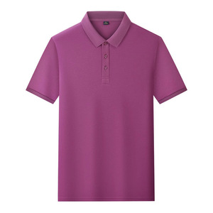 Polo uni en polyester, anti-humidité, à manches courtes, pour usage quotidien - Product Image 2