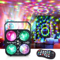 Projecteur LED RVBW pour scène, lumières de discothèque, stroboscope DJ, avec télécommande et contrôle vocal pour piste de danse et mariage | YSH