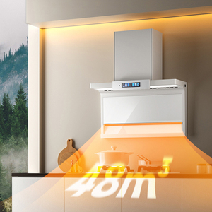 Campana Extractora Inteligente para Cocina, Diseño en Forma de 7, Gran Succión, Campana Extractora Superior para Cocina - Product Image 6