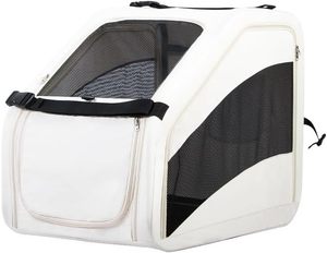 Soft <b>Dog</b> <b>Crate</b> Folding <b>Dog</b> Cage Small <b>Dog</b> <b>Car</b> Seat Booster Foldable Pet <b>Car</b> Cage <b>Dog</b> Booster Seat 4-sided Mesh Pet <b>Car</b> Cage - Product Image 3