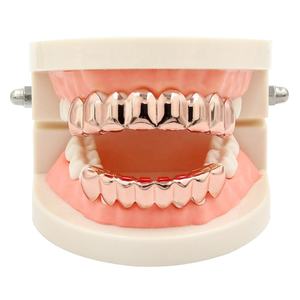 Nouveau HipHop or couleur dents grilles ensemble hommes femmes bijoux dentaires haut bas <span class=keywords><strong>dent</strong></span> bouche <span class=keywords><strong>Vampire</strong></span> dents Grillz Cosplay fête rappeur - Product Image 5