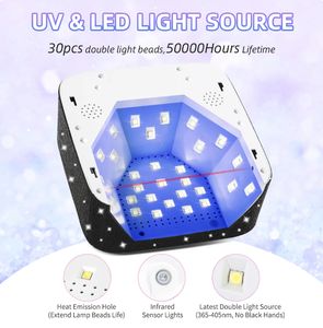 Lampe à ongles <span class=keywords><strong>UV</strong></span> LED professionnelle 72W, sèche-ongles avec diamants, <span class=keywords><strong>cabine</strong></span> <span class=keywords><strong>UV</strong></span> sans fil avec 5 réglages de minuterie, lampe pour manucure, salon de manucure - Product Image 2