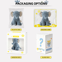 Peluche Éléphant Mignon à Grandes Oreilles en Coton PP Anti-Stress pour Bébé, Jouet pour Machine à Griffes, Logo Personnalisé, ODM, OEM, Cadeau