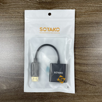 Adaptor DP ke VGA, Kabel Konverter DP Male ke VGA Female 0.2M 1080P untuk Monitor, Proyektor, Komputer, Laptop, HDTV, PVC OEM