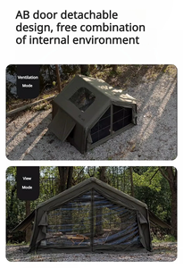 เต็นท์ครอบครัวสำหรับกิจกรรมกลางแจ้ง ผ้ากันน้ำแบบ Oxford สำหรับตั้งแคมป์ในฤดูหนาว พร้อมการป้องกันแสงแดด เหมาะสำหรับการตั้งแคมป์กลางคืนในวันที่ฝนตก - Product Image 5