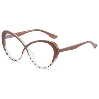 Lunettes de vue tendance à monture large, œil de chat, surdimensionnées, logo personnalisé, légères, TR90, diamant, anti-lumière bleue