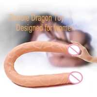 Dildo double réaliste vibrant en silicone pour femmes, jouet sexuel pour adultes, pour le sexe gay, énorme et réaliste