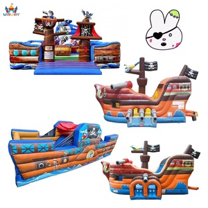Hot Sale Popular Adult and Child Inflatable Bungee Boulder Run Sports Game with Custom <b>Pirate</b> Theme - Product Image 1
