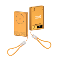 DB31 15W Chargeur Magnétique Sans Fil 22.5W PD Power Bank Ultra-Mince avec Câble Lanière, Écran Intelligent et Support Béquille pour Montre OEM ODM