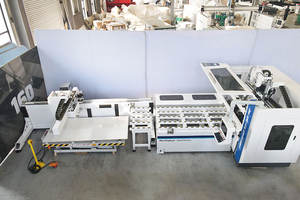 Línea de Producción de Alta Eficiencia Blue Elephant ET7 con Unidad CNC para Ranurado y Perforación de Paneles de Puertas de Gabinetes para Muebles de Panel - Product Image 3