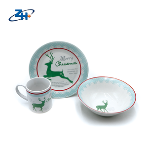 Vajilla de Porcelana de Alta Calidad <span class=keywords><strong>y</strong></span> Económica con Diseño de Ciervos para Hoteles <span class=keywords><strong>y</strong></span> Restaurantes, Juego de Vajilla de Cerámica para Cocina, Venta al por Mayor - Product Image 1