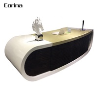Bureau d'ordinateur en surface solide acrylique au design moderne, bureau de direction, bureaux Google