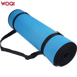 Tapis de yoga Woqi 3 mm d'épaisseur, en matériau NBR antidérapant, avec sangles pour le fitness et le remodelage corporel - Product Image 4