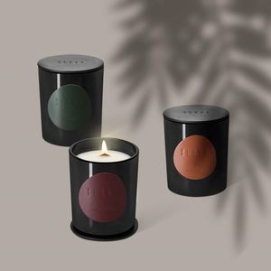 Bougie parfumée Black Blaze Aromatherapy, cire de soja naturelle dans un bocal en verre, décoration minimaliste pour la maison - Product Image 6