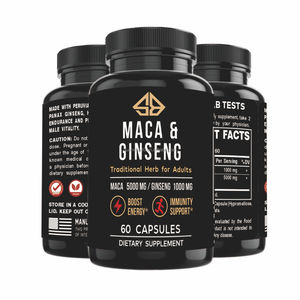 OEM Maca Negra Ginseng para Adultos, Vitalidad, Resistencia, Mejora del Sistema Inmunológico, Apoyo Hormonal, Equilibrio Hormonal, Herbal, 60 Cápsulas - Product Image 1