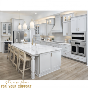 Gabinetes de Cocina Modernos RTA de Madera Maciza de Pino Blanco Estilo Shaker con Esquina de Cerámica, Resistentes al Agua, Fáciles de Instalar, de GINO Engineering Wholesale - Product Image 4