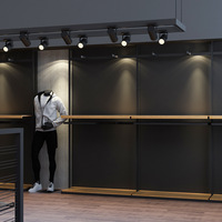 Présentoir de magasin de vêtements pour hommes haut de gamme, sur pied ou mural