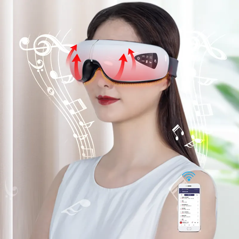 Trending Producten Nieuwkomers Oogzorg Massage Instrument Opvouwbaar Elektrisch Smart Eye Massager Met Warmte Compressie