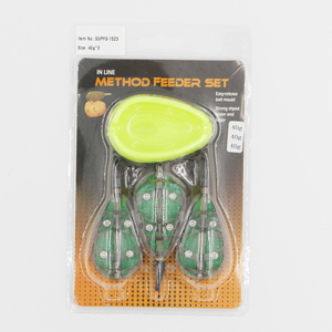 Molde alimentador plano de línea de pesca de carpa 20G/30G/40G/50G/60G 2 + 1/3 + 1/4 + 1 Juego de jaula de cebo Material de plomo de plástico estado impreso lago - Product Image 5