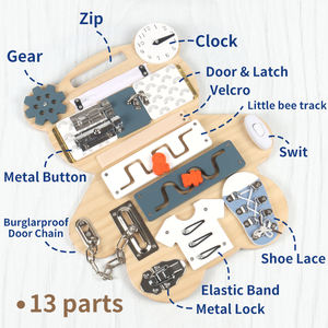 <span class=keywords><strong>Jeu</strong></span> <span class=keywords><strong>de</strong></span> planche d'activités éducatif en bois et feutre, thème voiture et ours, pour le développement <span class=keywords><strong>de</strong></span> la motricité fine et des compétences sensorielles et <span class=keywords><strong>de</strong></span> vie - Product Image 3