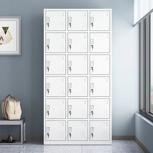 ล็อกเกอร์เหล็ก18ประตูพร้อมล็อคสำหรับจัดเก็บสิ่งของต่างๆที่เหมาะสำหรับโรงยิมและหอพัก - Product Image 6