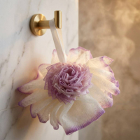 Ensemble de bain Pastel Blossom Violet Corail Crème Ombré Velouté Lisse Moussant Rafraîchissant Décoratif
