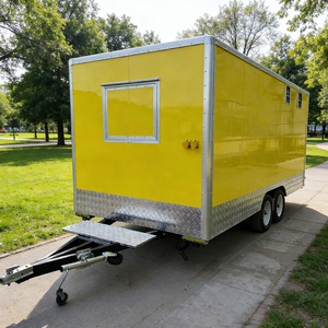 ขายรถขายอาหารเคลื่อนที่และรถพ่วงขายอาหาร รถขายไอศกรีมพร้อมครัวสแตนเลส ได้รับการรับรองมาตรฐาน CE <span class=keywords><strong>ราคา</strong></span>โรงงาน - Product Image 2