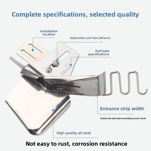 Máquina de coser doméstica DY123 con engranaje de acero, <span class=keywords><strong>remalladora</strong></span> de tubos, doble remallado, tubular de apertura de anillo de cuatro pliegues - Product Image 5