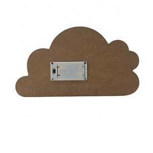 Chine vente en gros de <span class=keywords><strong>bois</strong></span> nuage LED veilleuses chapiteau nuage signes lampe de table à piles - Product Image 5