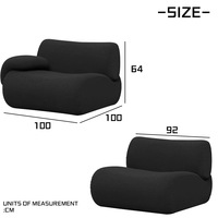 Salon combinaison sans plancher Style Vintage éponge Compression canapé Module tissu canapé salon canapé