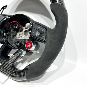 Volant en cuir carbone LED Alcantara noir directement de l'usine pour <span class=keywords><strong>Audi</strong></span> B8 S3 S4 S5 RS3 <span class=keywords><strong>RS4</strong></span> 8P 8V B9 C7 A6 A7 RS6 RS7 A8 - Product Image 2