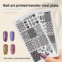 Fannai XY-Z Plaque de Stamping Personnalisable en Acier Inoxydable Durable pour Nail Art, Motifs Dentelle, Fleur, Papillon